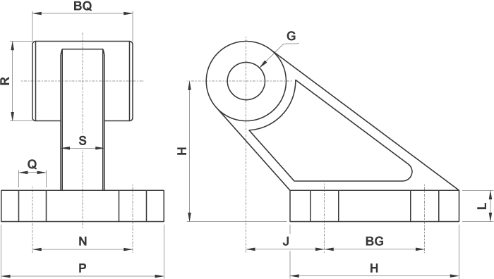 controcerniera orizzontale rettangolare