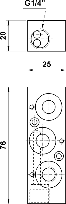 separate air inlet 1/4