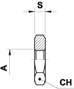 Nut for cylinder end-cap