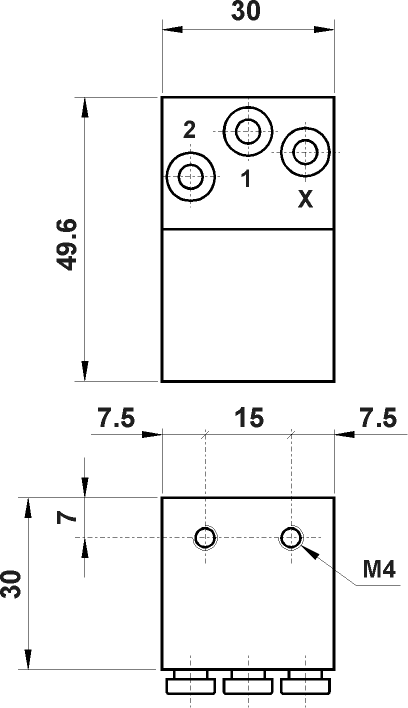 NOT element with push-in fittings 