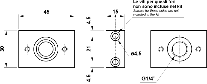 adaptor for side mounting