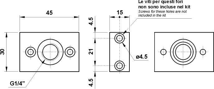Adaptor for side mounting